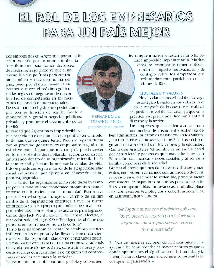 Auren en la Revista Prensa Económica