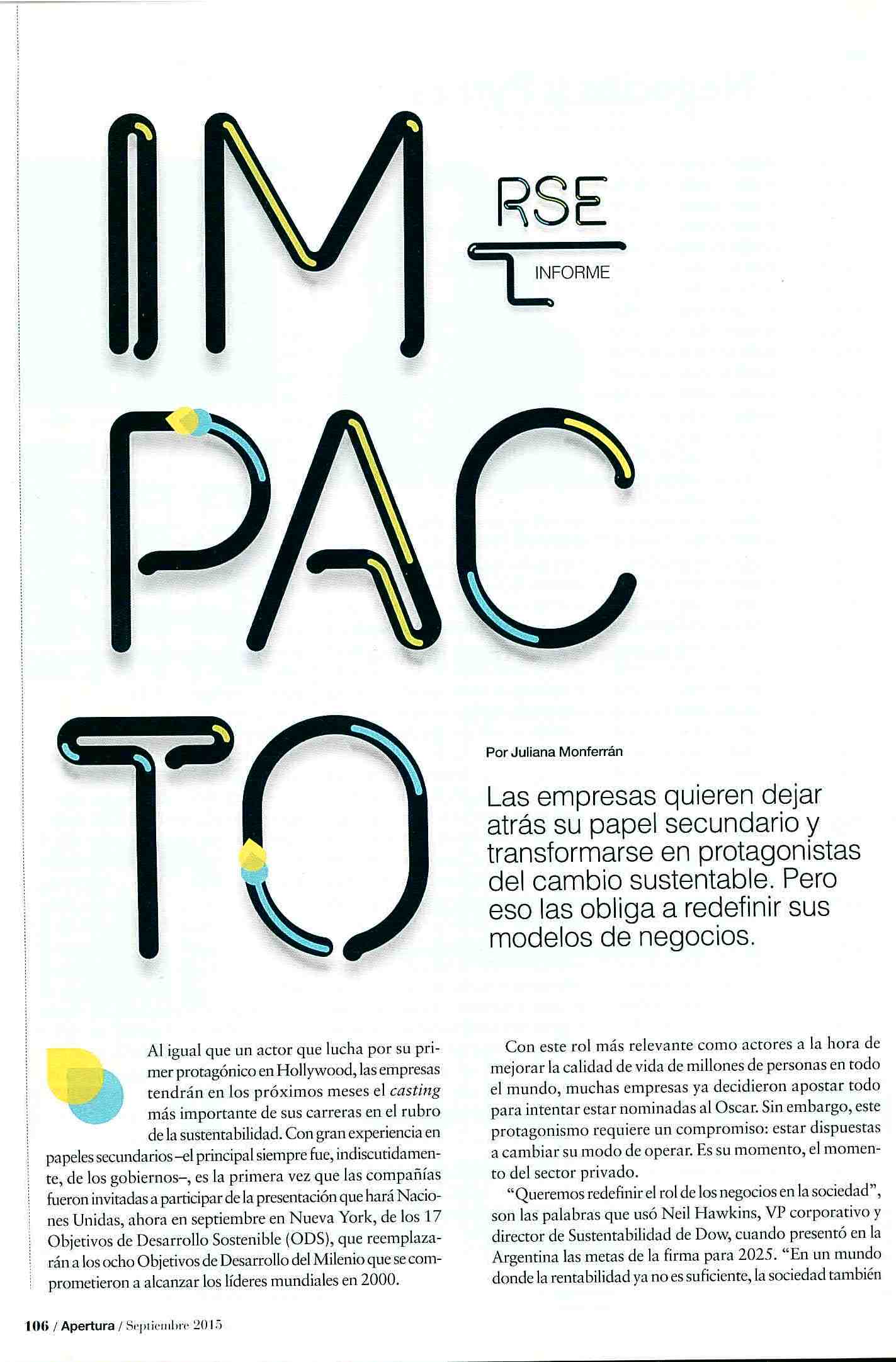 Auren en Revista Apertura – Informe de RSE