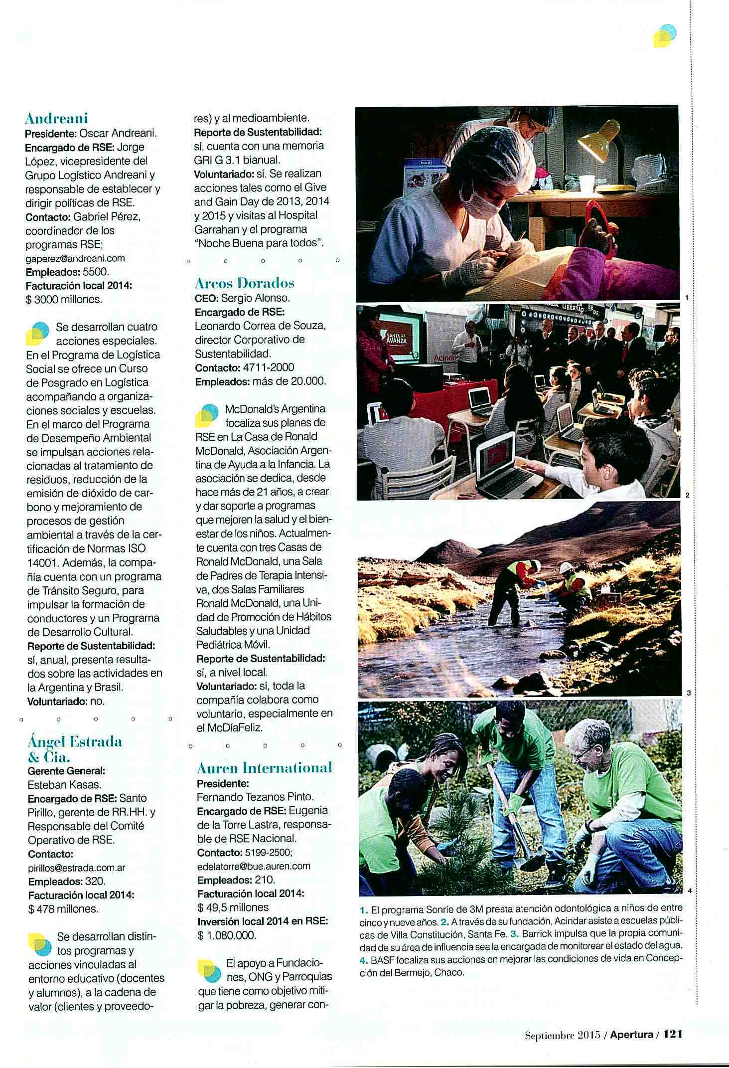 Auren en Guía 2015 RSE – Revista Apertura