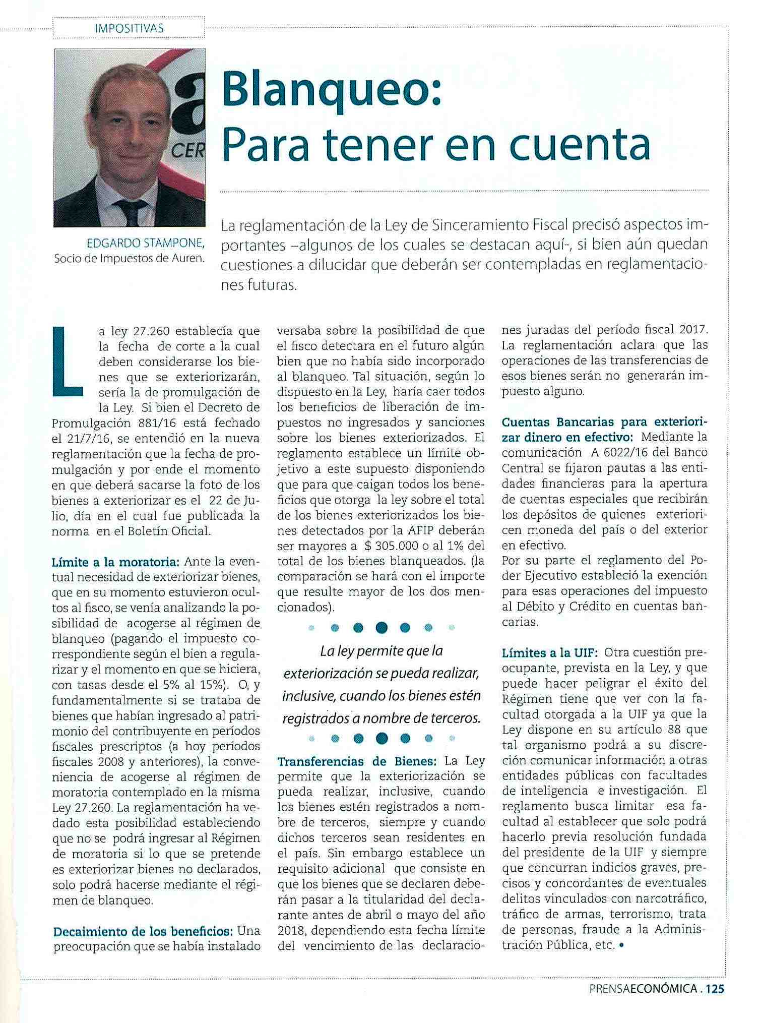 «Blanqueo: Para tener en cuenta»