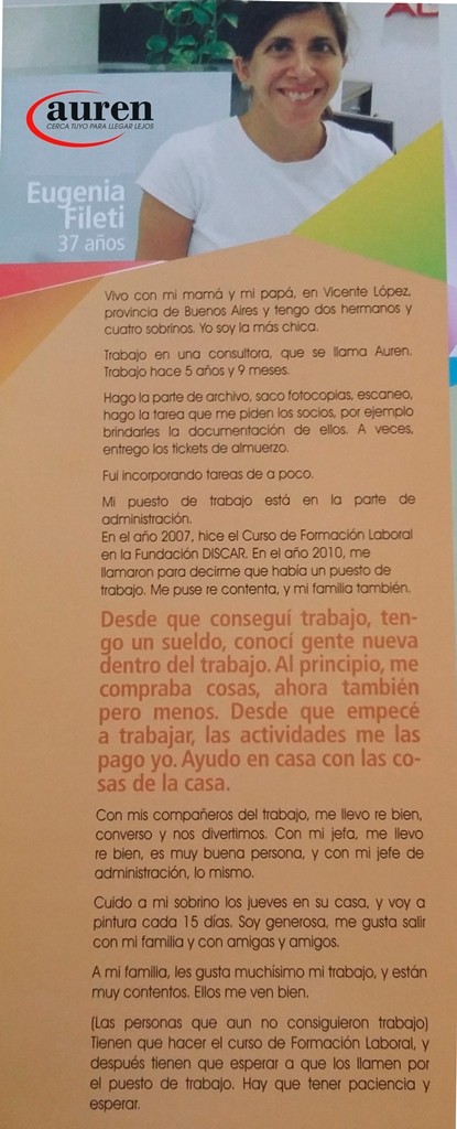 Auren en el Anuario de Fundación Discar