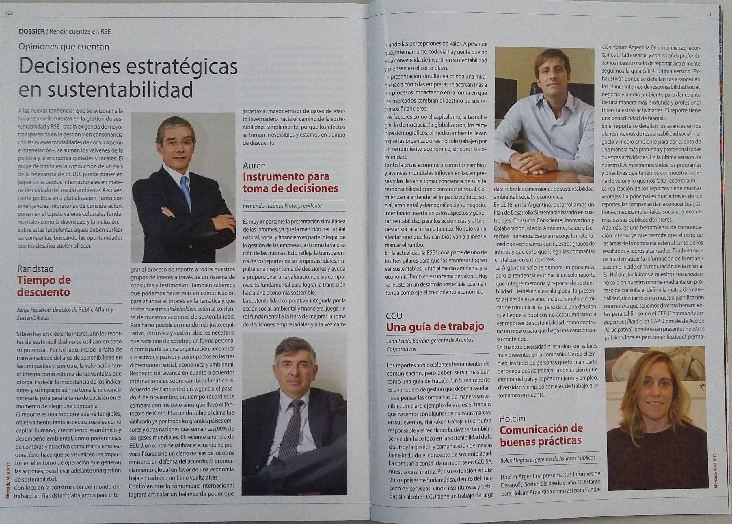 Auren en Revista Mercado. Edición Sustentabilidad