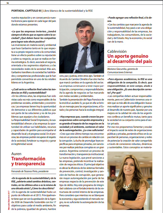 Auren en Revista Mercado. Edición RSE
