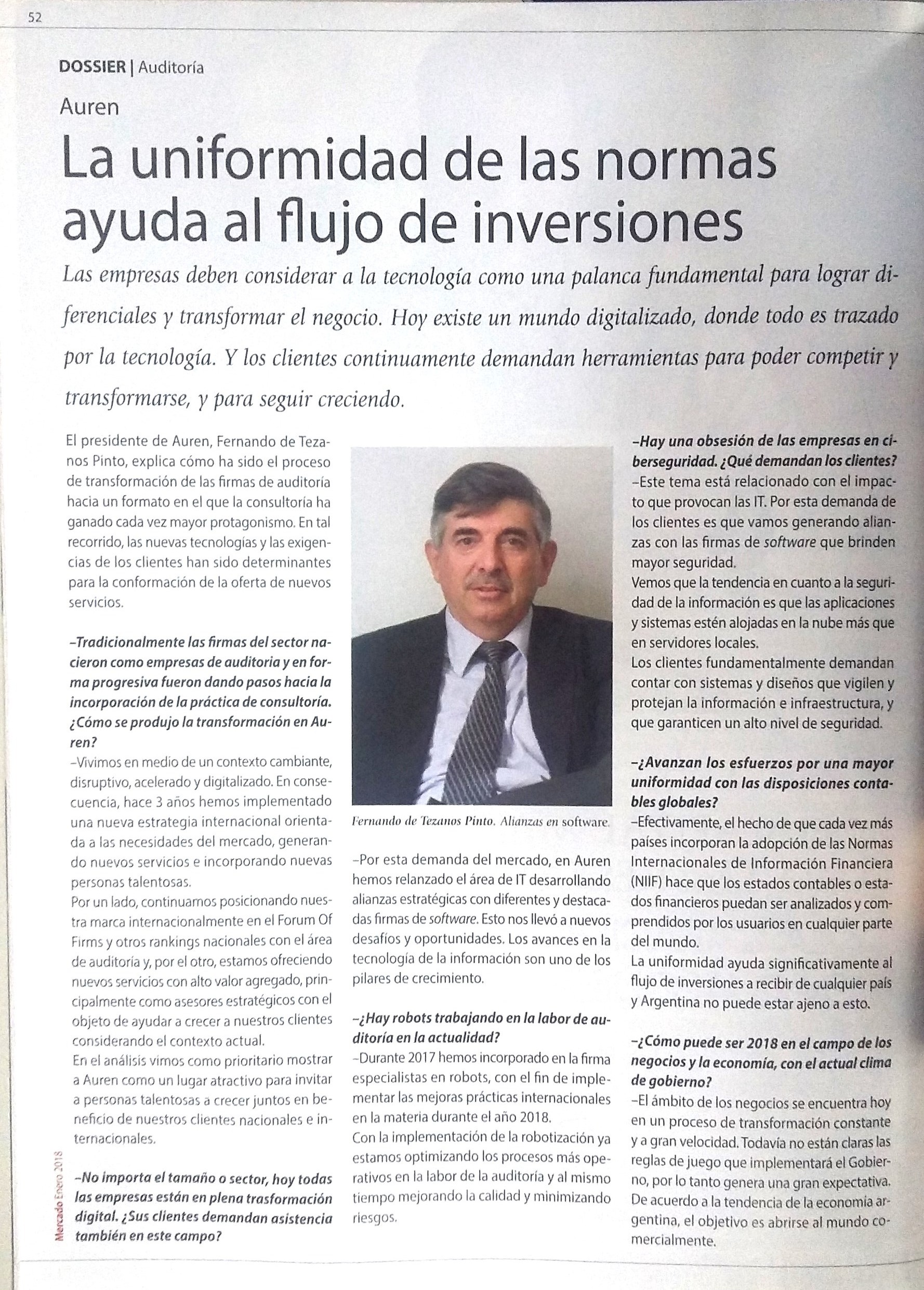 Auren en Revista Mercado. Edición Auditoría
