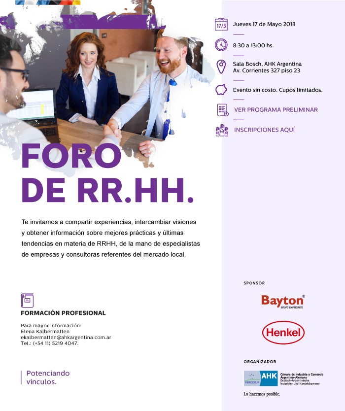 Auren participará del Foro de RR.HH de AHK Argentina