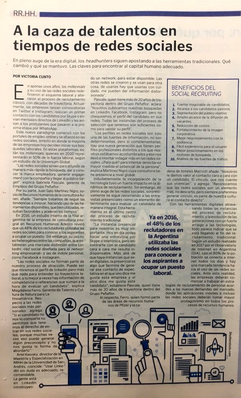 A la caza de talentos en tiempos de redes sociales