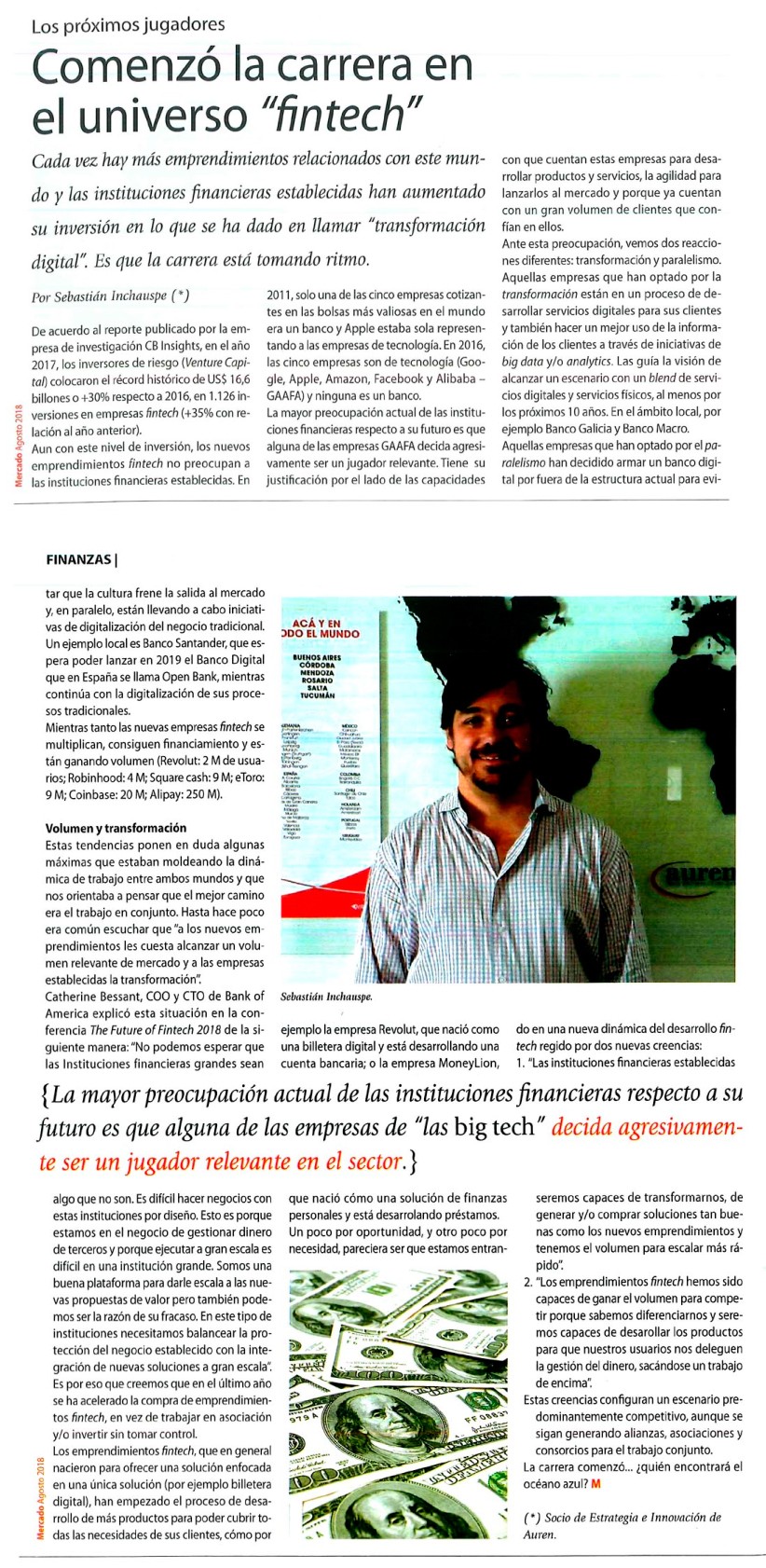 Comenzó la carrera en el universo Fintech