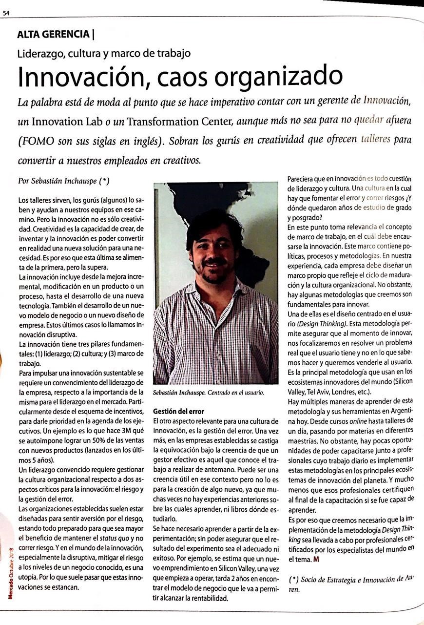 «Innovación, caos organizado»