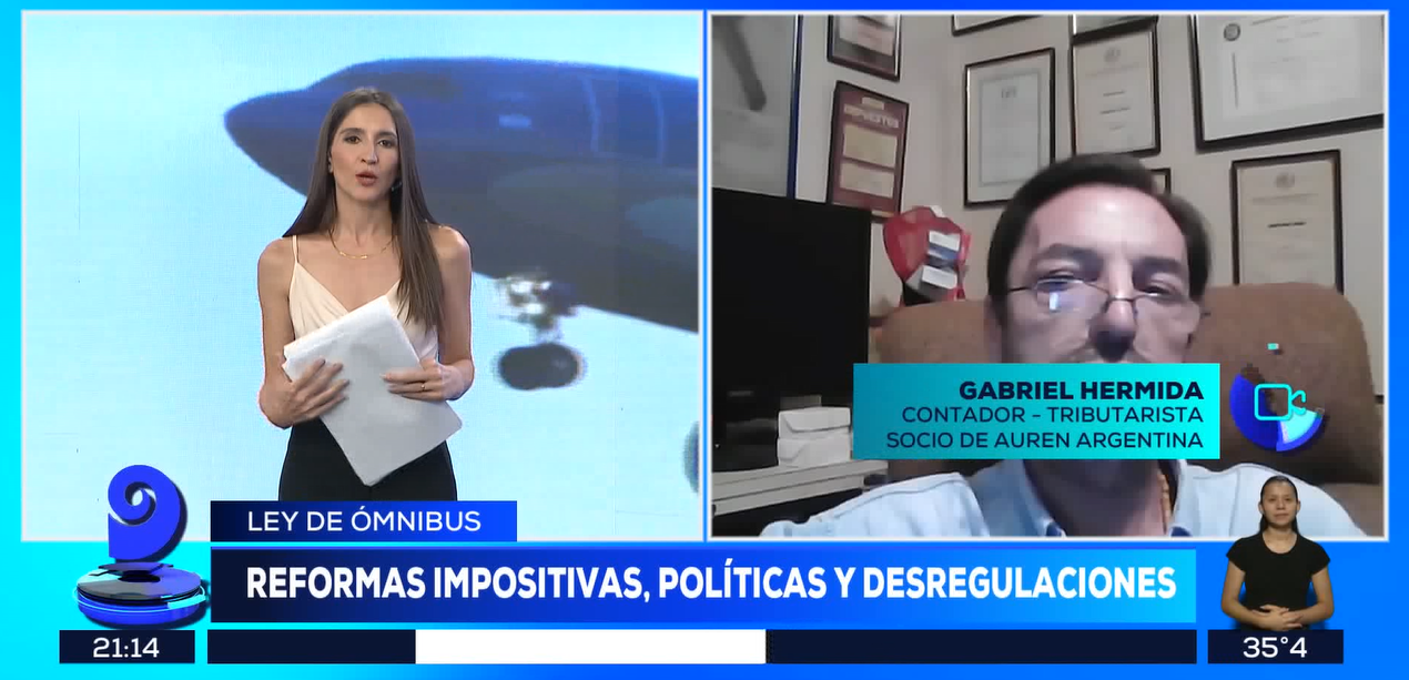 Ley de ómnibus – Reformas impositivas (Canal 9 Mendoza) – Gabriel Hermida Ley de ómnibus – Reformas impositivas (Canal 9 Mendoza) – Gabriel Hermida
