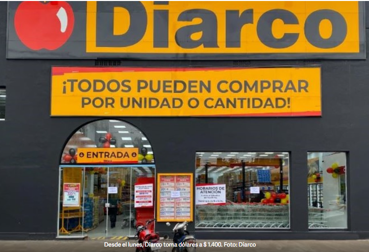Prensa | Efecto “Dólar Diarco”: se suman cadenas y toman billetes cara chica al valor del blue y el MEP (Clarín 21.8.2024) Prensa | Efecto “Dólar Diarco”: se suman cadenas y toman billetes cara chica al valor del blue y el MEP (Clarín 21.8.2024)