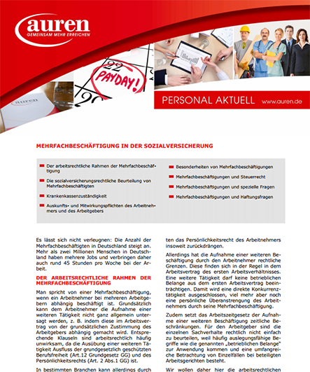 Mehrfachbeschäftigung in der Sozialversicherung