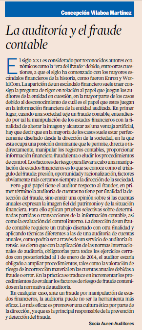 La auditoría y el fraude contable