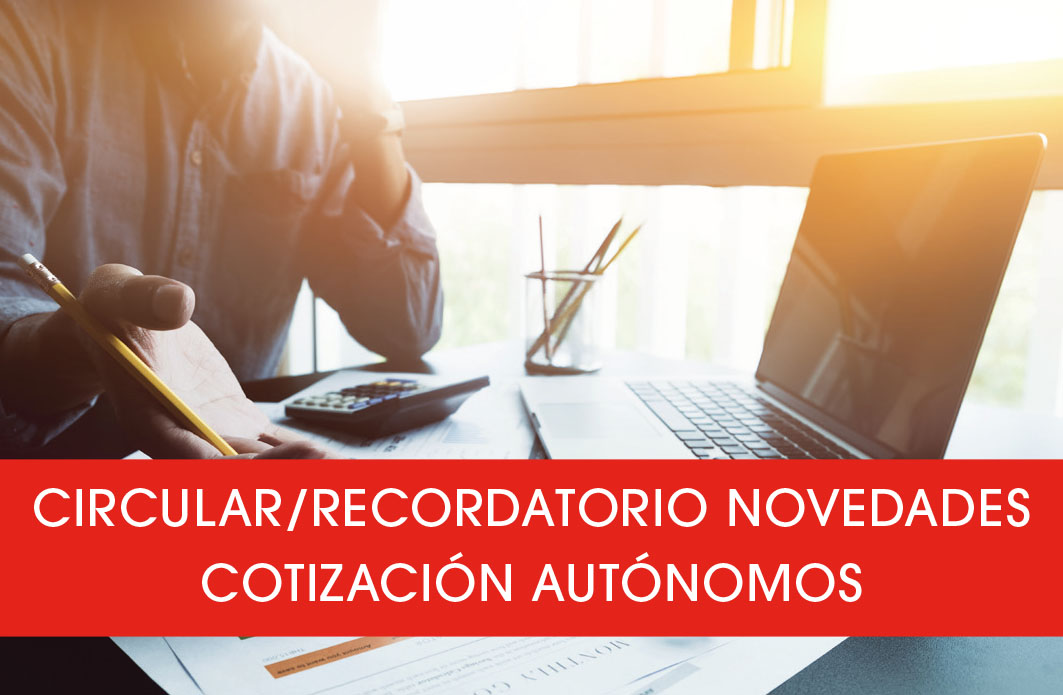 Novedades cotización autónomos