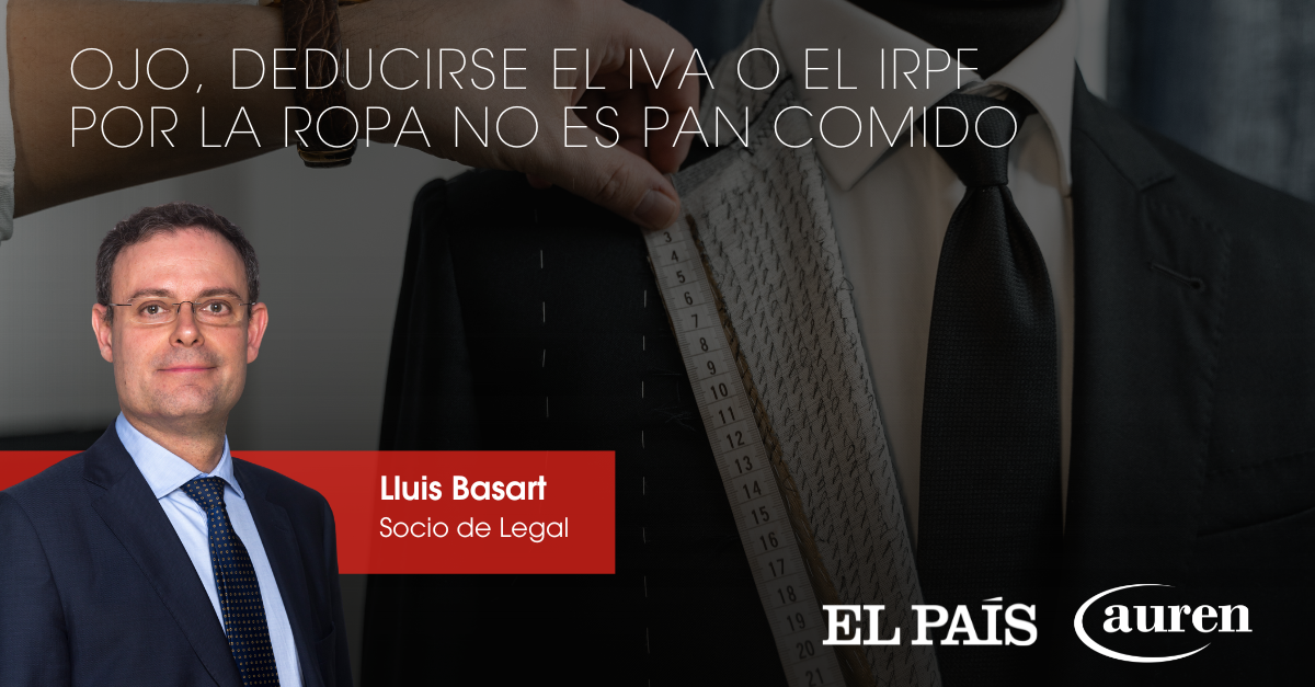 Ojo, deducirse el IVA o el IRPF por la ropa no es pan comido